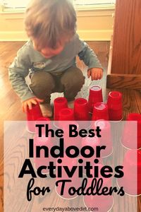 Indoor activities that are great for 2 year olds and 3 year olds. Easy, at home activities that are great for rainy days and activities to burn energy. #toddler #2yearold #3yearold #rainydays #toburnenergy