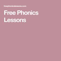 Free Phonics Lessons