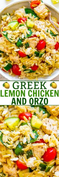 Greek Lemon Chicken and Orzo - Averie Cooks