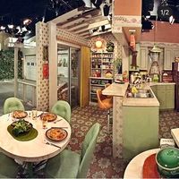 The Forman’s kitchen set  with filming equipment at top  shared to group 6/13/24