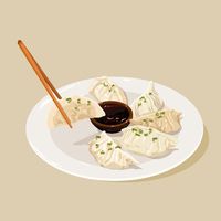 Free vector plate with gyozas in flat de... | Free Vector #Freepik #freevector #japan-illustration #japanese-illustration #japan #japanese