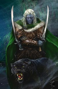 Drizzt Do`Urden, Max Olin on ArtStation at https://www.artstation.com/artwork/B398J6