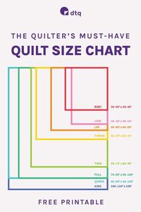 Confused about quilt dimensions? Our free printable chart breaks it all down, from standard sizes to custom creations. Get your free quilt size guide today!