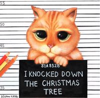 Puss In Boots [as a criminal] (Drawing by KristinaWebbArt @Facebook) #Shrek #Christmas