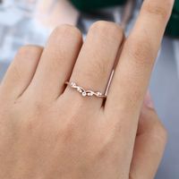 Curved Moissanite wedding band yellow gold vintage unique Marquise band for women Diamond Stacking Matching Bridal Promise Anniversary gift