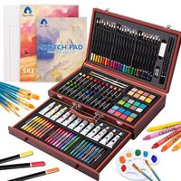 PRICES MAY VARY. 【From Beginners to Professionals】This versatile art set contains various drawing and painting supplies, and is the best art set for beginners to show art talents. It is perfect and vital for your child as they learn new things and discover drawing skills. They will enjoy and have endless fun as they get introduced to the world of art. Come and try to make your child a little artist happily! 【Various Art Supplies】This premium drawing set includes 129 pieces art kit with 24 crayon