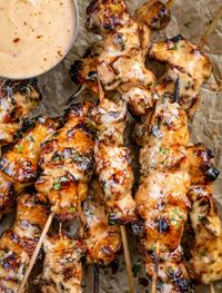 Bang Bang Chicken Skewers is a quick, easy, and flavorful recipe made with seasoned cubed chicken brushed with homemade bang bang sauce, cooked in an air fryer. They make for a delicious appetizer or main course and can also be made in the oven!