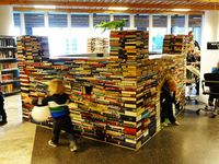 Book fort in the Trondheim library