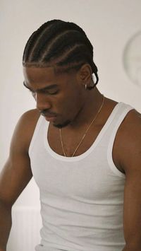 Men hairstyle, cornrows, man haircut