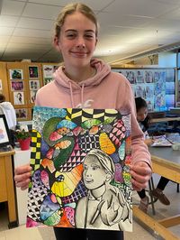 Neurographic Art Self Portraits | Ms. Amsler's Artroom