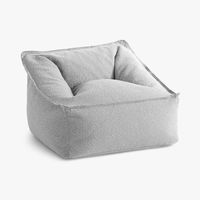 Chunky Boucle Mist Gray Modern Lounger | Pottery Barn Teen