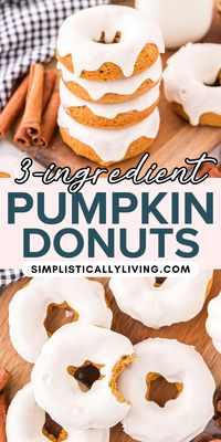 Try these 3-Ingredient Pumpkin Donuts that are so easy to make and make the perfect fall treat