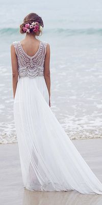 Beach Wedding Dresses Perfect For Destination Weddings ❤ See more: http://www.weddingforward.com/beach-wedding-dresses/ #weddingforward #bride #bridal #wedding