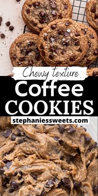 These chewy coffee cookies are loaded with instant coffee, chocolate chips and cinnamon. They are super easy to make and require no chilling and no mixer.