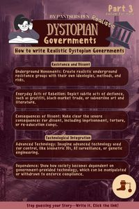 Explore part 3 of our comprehensive guide on how to write dystopian governments and take your worldbuilding to the next level. Learn how to deepen your dystopian world with complex power dynamics, resistance movements, and nuanced characters. Our expert tips will help you craft a gripping and multifaceted dystopian society that captivates your readers. Perfect for writers, authors, and storytellers looking to master the art of dystopian fiction. Pin now to continue building your dystopian government and create unforgettable stories!  #HowToWriteDystopianGovernments #Worldbuilding #DystopianWorldbuilding #WritingTips #DystopianGovernments #CreativeWriting #Storytelling #NovelWriting #WritingAdvice #DystopianSocieties #PowerDynamics #ResistanceMovements #NuancedCharacters #WorldbuildingTips