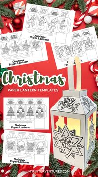 Printable Christmas Paper Lantern Templates. Illuminate your holiday decor with this fun printable Christmas paper lantern template! Create your own festive lanterns with ease using our downloadable template. Perfect for adding a cozy glow to your home this holiday season. DIY Christmas craft fun for the whole family! #ChristmasCrafts #DIYDecor #PaperLanterns