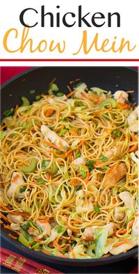 Chicken Chow Mein - this is just as good as any take out and it's so easy to make! My whole family loved it even my picky eaters http://papasteves.com/blogs/news