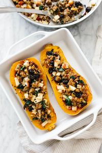 Apple Sausage Stuffed Butternut Squash | Downshiftology