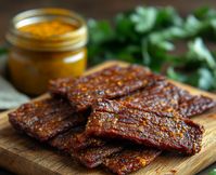 Ingredients:
1 lb beef (top round, flank, or sirloin), thinly sliced
1/4 cup Worcestershire sauce
2 tbsp hot sauce (or your favorite spicy sauce)
1 tbsp apple cider vinegar
1 tbsp Cajun seasoning
1 tbsp smoked paprika
1 tsp garlic powder
1 tsp onion powder