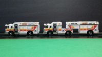 Matchbox Hazmat Unit A58 and Hazmat Unit A58 tractor trailer.