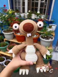 Sid the Sloth from Ice Age Crochet Amigurumi Pattern | Etsy