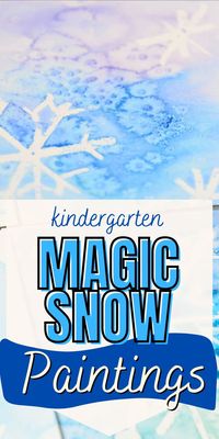 Explore this fun process art with children. They will be amazed at the fun they can have making snow art. A fun magical snow painting idea for Kindergarten and young children.