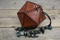 Pattern: Leather D20 Dice Bag. Files to Cut by Hand or With a - Etsy