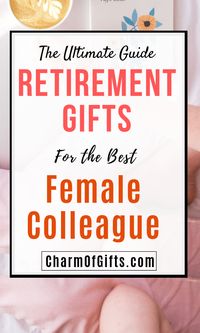 Gift your female coworker the best retirement gift that will make her retirement party so much more fun. This retirement gift guide is full of gifts for her that are sentimental, funny retirement gifts, thoughtful gift and even something special for a coworker who is more like a dear friend. #retirementgiftsforcoworker| #retirementgiftsforwomen  #retirementgiftsforher #coworkergifts