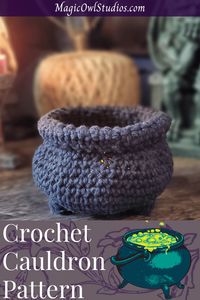 The Small Spooky Crochet Cauldron Pattern - Magic Owl Studios