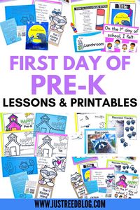 This printable packet is perfect for the first day of Preschool. It features The Kissing Hand, a favorite first day of school book! This first day of school resource includes crafts, printables, getting to know you activities, certificates, and more. You can use this back to school packet with Kindergarten, Pre-K, or TK as well!