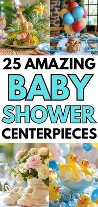 A collection of baby shower centerpiece ideas that are sure to inspire. If you are hosting a baby shower, these baby shower centerpieces offer great ideas on beautiful, fun, and budget friendly ideas.