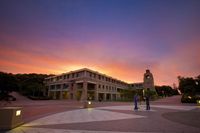 Beautiful sunset over the Faculty of Business building