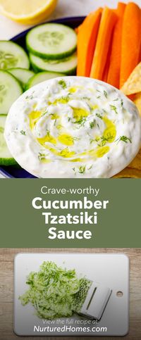 Crave-worthy Cucumber Tzatsiki Sauce (Easy Recipe!) - Nurtured Homes