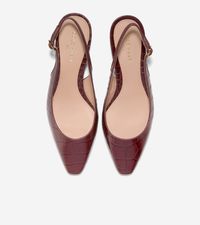 Women's Tayla Kitten Heel Sling Pumps 45MM in Dark Red | Cole Haan