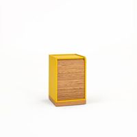 Mustard Yellow Tapparelle Wheels Cabinet by Colé Italia for sale at Pamono