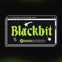 Our first pixelated font called Blackbit inspired by the golden era of retro games. This font will bring you back to the golden era of 8-bit and sega game visuals.