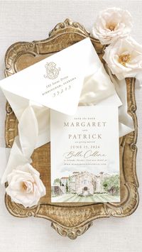 A classic choice for modern couples, The Margaret Suite offers relaxed sophistication, minimal elegance, and versatile design. Contemporary script lettering meets a steady serif with this pairing of intentionality. Margaret welcomes custom artwork like watercolor and hand drawn details, as well as a selection of wreaths, crests, and monograms.