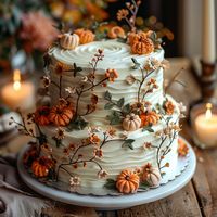 Embrace pumpkin spice mania with cakes that highlight the warm, comforting flavors of roasted pumpkin paired with cozy spices like cinnamon, ginger, and nutmeg.