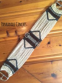 Handmade, Custom Mohair Cinch by Panhandle Cinches. Check us out on Facebook! :) www.facebook.com/panhandlecinches