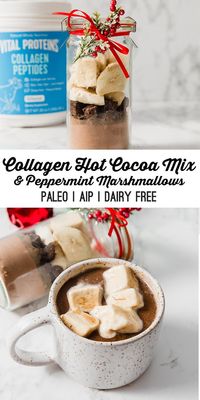 DIY Collagen Hot Cocoa Mix & Peppermint Marshmallow Gift Jars (Paleo & AIP) - Unbound Wellness