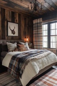 "Add a touch of cabin charm to your home with a Rustic Cabin-Inspired Bedroom! 🛏️🌲 Perfect for creating a warm, inviting space that feels like a getaway. 🌟✨ #CabinVibes #RusticBedroomDecor #CozyHome"