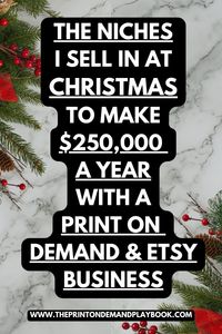 Ready to start a Print on Demand business? Check out my latest blog post on how I make six figures a year with my Etsy shop by selling Christmas products! Learn step by step how to start a business and get inspired with small business ideas and work from home strategies. Whether you’re a beginner looking for business ideas or seeking small business inspiration, this guide offers valuable insights into Print on Demand and Etsy. Discover how to turn your passion into a profitable venture this holiday season. #StartABusiness #SmallBusinessIdeas #SmallBusinessInspiration #onlinejobsformoms #moneymaker #sidehustleideas #onlinejobsforwomen #WorkFromHome #BusinessIdeasForBeginners #PrintOnDemand #Etsy #Printondemandproducts #printifyandEtsy #printifydesign #financiallifehacks #digitalproducts