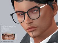 Square Optical Glasses Found in TSR Category 'Sims 4 Male Glasses'