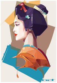 geisha by Denis Gonchar, Ukraine via Behance 1191069