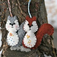 Felt Animal Ornaments