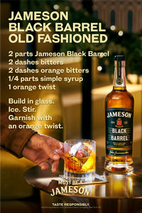 Some recipes stand the test of time. Try our Jameson Black Barrel Old Fashioned. #MustBeAJameson