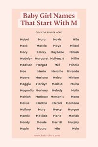 Explore the meanings and origins of these M girl names, including rare, vintage, popular, Southern, and cute names. Click the pin for more! 💗