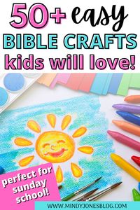 Looking for some fun, faith-based crafts for your kids or Sunday School classes? Check out these 50+ easy Bible crafts for kids!