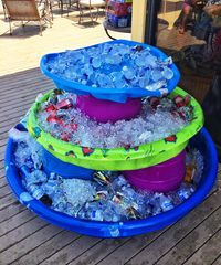 Kiddie pool drinks fountain