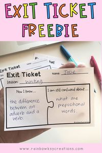 Exit Ticket freebie included in our 10 tips and ideas to help you when planning an authentic assessment for your students. Assessing a student’s learning is an integral part of teaching. An assessment aims to measure what your students have learned or will be learning in the future. #rainbowskycreations